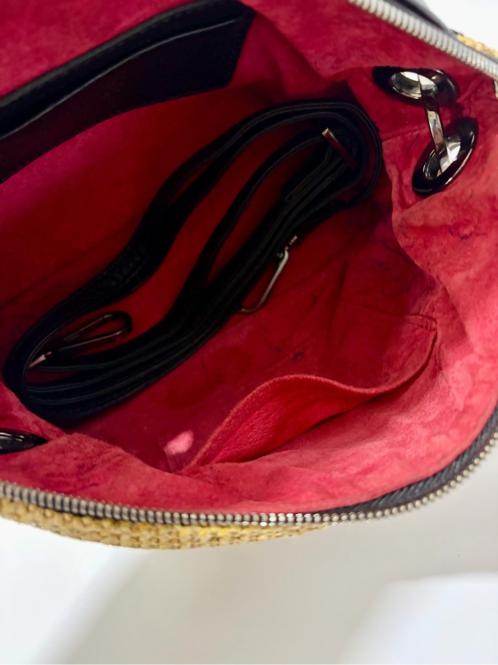 Hammitt Daniel Crossbody Clutch in Chaparral Raffia and gunmetal hardware - Picture 4 of 12
